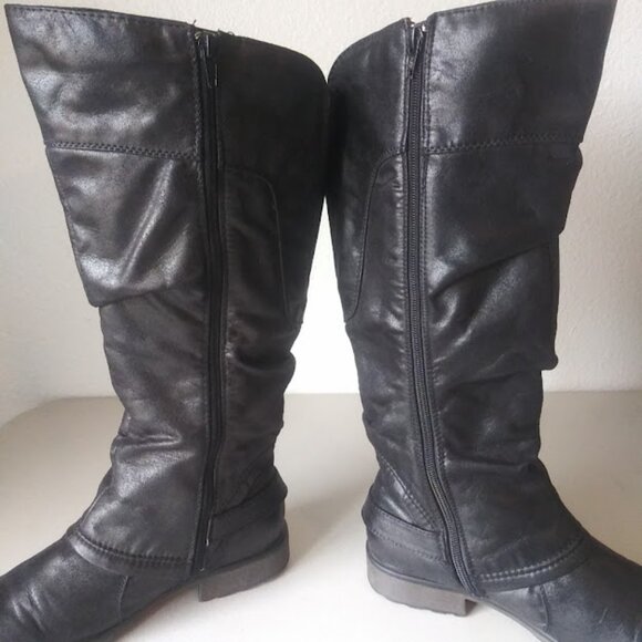 Bare Traps Sheridan women's size 8W black knee high boots - Picture 5 of 11